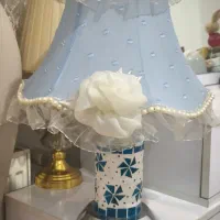 آباژور آبی رنگ مرواریدی|چراغ خواب و آباژور|تهران, دولاب|دیوار