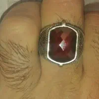 انشگتر نقره و سنگ  گارنر...  ساخت ایتالیا