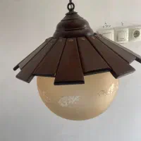 لوستر چوبی و دیوار آویز