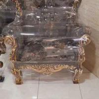 مبل استیل سلطنتی ۹نفره با عسلی|مبلمان خانگی و میز عسلی|مشکین‌دشت, |دیوار