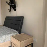 تختخواب دو نفره آپادانا،میز آرایش، دو عدد پاتختی|تخت و سرویس خواب|کرج, عظیمیه|دیوار