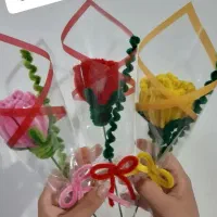 دسته گل پیپ پاک کنی(مخملی)|گل مصنوعی|کرمانشاه, |دیوار