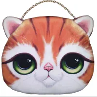 کیف دوشی زنانه و دخترانه طرح گربه در رنگبندی