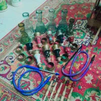 شلنگ قلیان سری قلیون بادگیر برنجی سری شلنگ