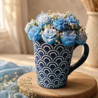 ماگ و باکس گل از جنس شمع