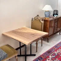 میز ناهارخوری اسلب چوب گردو