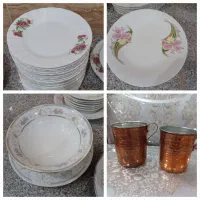 تنگ شاخدار مینیاتوری قندان گل سرخی پارچ فنجان مسی|ظروف سرو و پذیرایی|قم, چهار مردان|دیوار