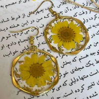 گوشواره بابونه رزینی