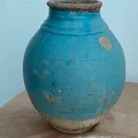کوزه لعابی قدیمی عتیقه|کلکسیون اشیاء عتیقه|کرمان, |دیوار