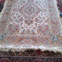 تک  قالیچه ابریشم گلدانی جدید خطیبی