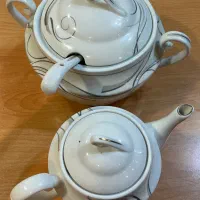 سوپ خوری+قوری بزرگ ست