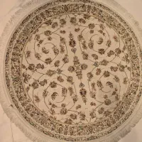 قالیچه گرد ماشینی طرح دستبافت تراکم 3600