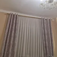 والان پرده پانچ مخمل  زرشکی تمام نگین مناسب جهیزیه|پرده، رانر، رومیزی|تهران, فاطمی|دیوار