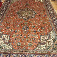 قالی ۶متری دستباف تبریز زمینه روناس رنگ گیاهی|فرش|تهران, اکباتان|دیوار