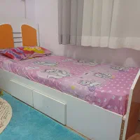 تخت خواب نوجوان همراه کمد وتشک طبی