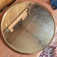 آینه گرد دور طلایی