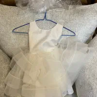 پیرهن مجلسی تور سفید