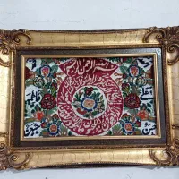 تابلو فرش دستباف گل ابریشم