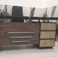 میز مدیریت ال ۳ تیکه ۳ کشو با فایلینگ