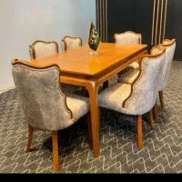 میز نهار خوری چوب راش نصف قیمت