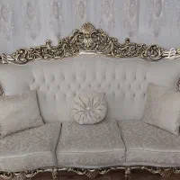 نه نفره مبل چوب راش همراه میز عسلی