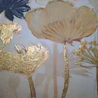 تابلو ورق طلا گل برجسته|تابلو، نقاشی، عکس|شهریار, شهرک وائین|دیوار