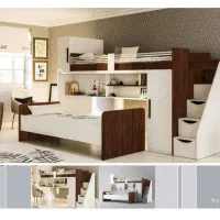 تخت خواب دو طبقه نوجوان ژیک|تخت و سرویس خواب|گرگان, |دیوار