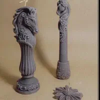 شمع نماد سال قلمی و اسب ساده