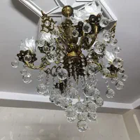 3 عدد لوستر تمام برنجی 4 شاخه و 3 شاخه و تک شاخه