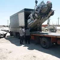 باربری تریلی تک خاور نیسان ده چرخ ترانزیت کفی