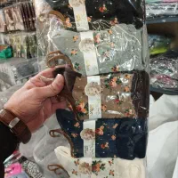 جوراب زنانه توری گلدارشیشه ای