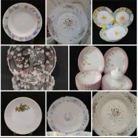 ظروف گل دار قرمز و آبی|ظروف سرو و پذیرایی|اهواز, زیتون کارگری|دیوار