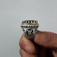 انگشتر نقره یاقوت معدنی