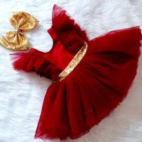 کفش و پیراهن دخترانه قرمز