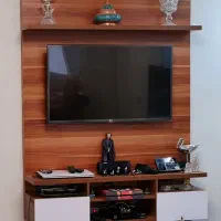 میز تلویزیون دیواری مدرن  ام دی اف با دو عدد کشو