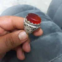 انگشتر عقیق کاردست