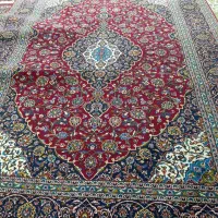 فرش دستباف۱۲متری کاشان قطبی طرح لچک ترنج صادراتی