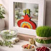 قاب آینه چوبی هفت سین نوروز تنوع در طرح