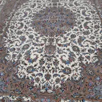 فرش دستبافت کاشان زیبا وکرک وگل ابریشم|فرش|کاشان, درب اصفهان|دیوار