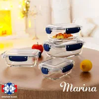 ظرف نگهدارنده شیشه ای 4 تیکه مارینا