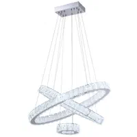 لوستر کریستالی حلقه ای 3 حلقه ای|لوستر و چراغ آویز|تهران, چیتگر جنوبی|دیوار