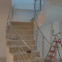 نصب نرده راه پله استیل در شیروان فاروج زیارت.خانلق|مصالح و تجهیزات ساختمان|شیروان (خراسان), |دیوار