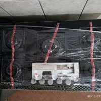 اجاق گاز پنج شعله صفحه شیشه‌ای