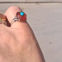 انگشتر عقیق شش پر ساسانی