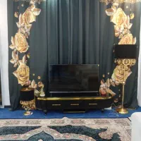 پرده پانچ مشکی طلایی بسیار شیک