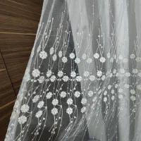 پرده توری همراه آستر