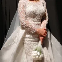 لباس عروس مدل دو دامنه