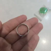 حلقه آیینه ای سایز ۱۰ نقره ای