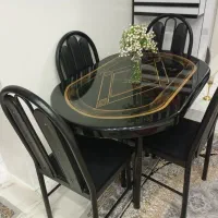 میز ناهارخوری چهار نفره فلزی سالم