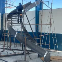 برش سی ان سی فلز،ساخت پله فلزی، نرده وسایبان(لار)